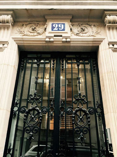 Cabinet d'avocats Paris Bernard-Hertz-Béjot Bureau entrée
